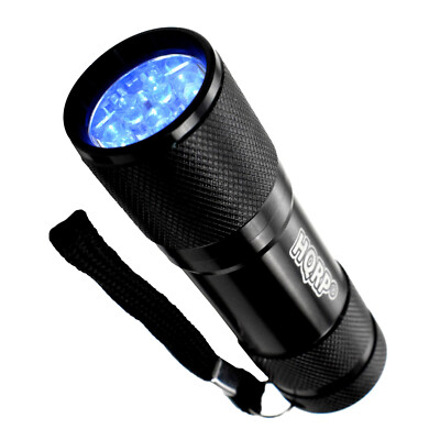 HQRP Fluorescent Flashlight Mineral Rocks Long Wave Lamp Black