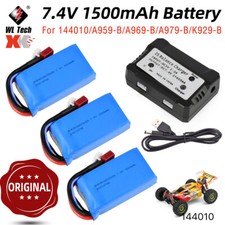 WLtoysXK 144010 Battery 7.4V 1500mAh Rechargeable Lipo Battery for A979-B K929-B