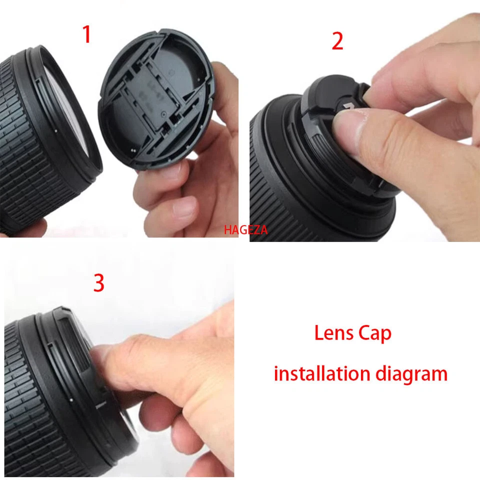 2PCS 49 52 55 58 62 67 72 77 82 86 mm Front Lens Caps Cover for Canon With Logo - Image 2 of 3