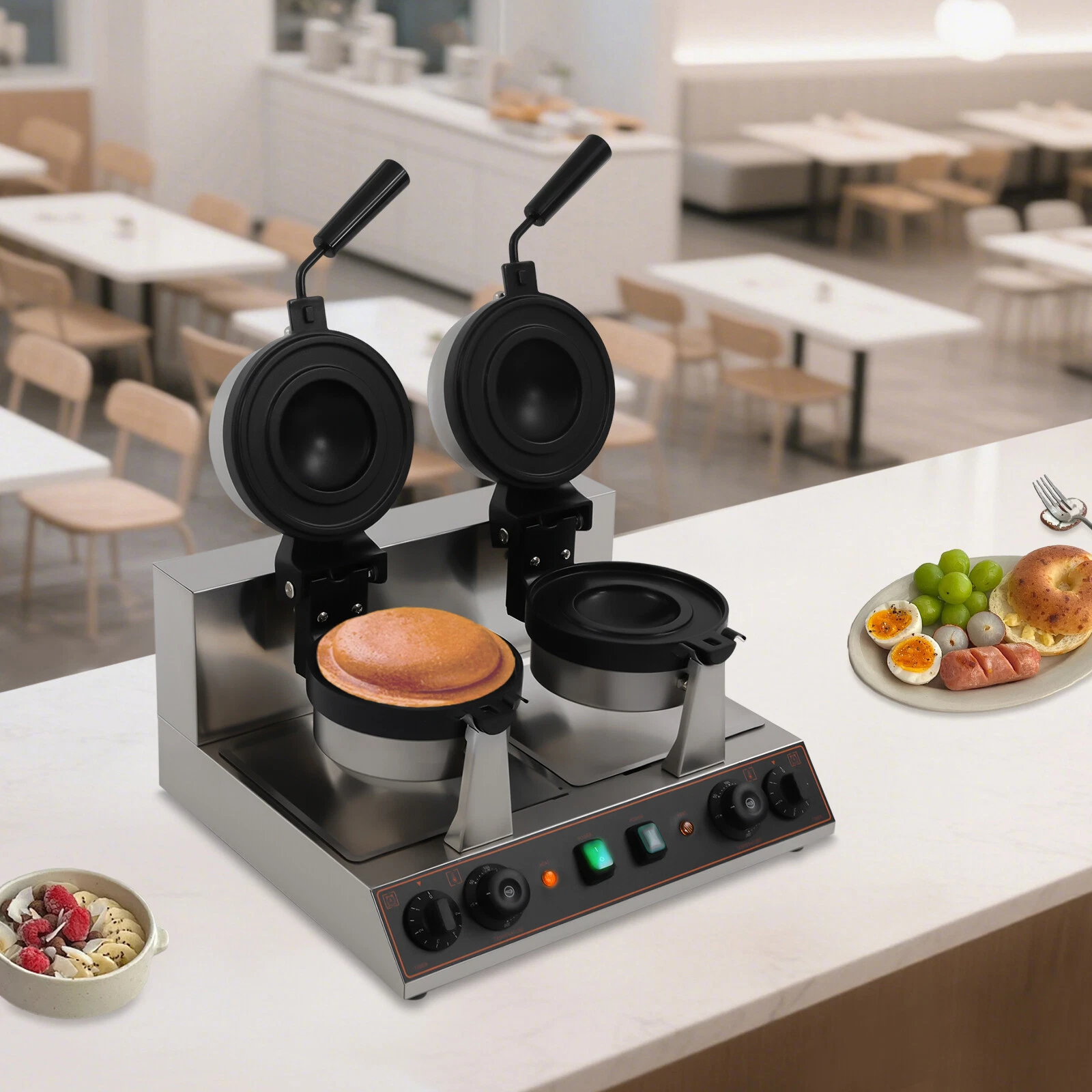 Commercial Dual Panini Press Sandwich Maker Grill Electric Burger Toaster 2.4KW
Opens in a new windo