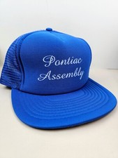 Vintage Pontiac Assembly Auto Car Trucker Hat Snapback Dad Cap