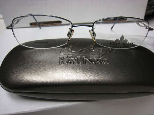 FLEUR DE LIS Eyeglass Frames TURIN in BLUE 52-18-135