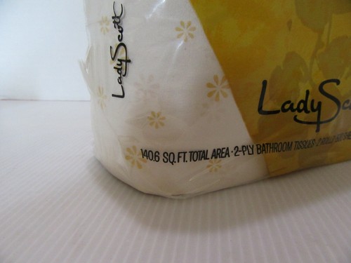 Vintage NOS Lady Scott 2 Pack 2 Ply Matching Bathroom Tissue-Gold Daisy Design - Picture 5 of 7