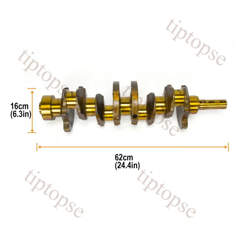 Cigüeñal motor STD con cojinete principal y de varilla para camioneta Toyota 1982-95 4Runner 22R Foto 4 de 4