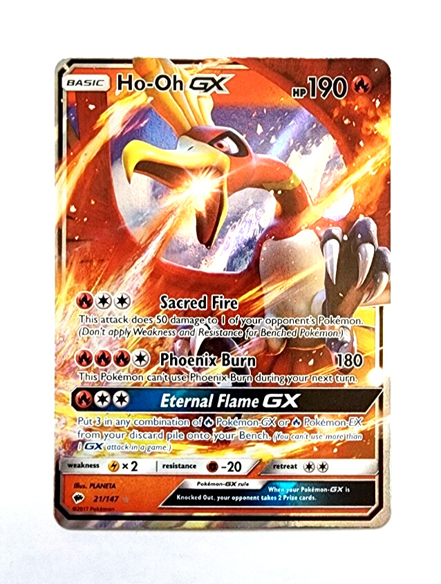 Ho-Oh GX 21/147 Sm-Burning Shadows Holo