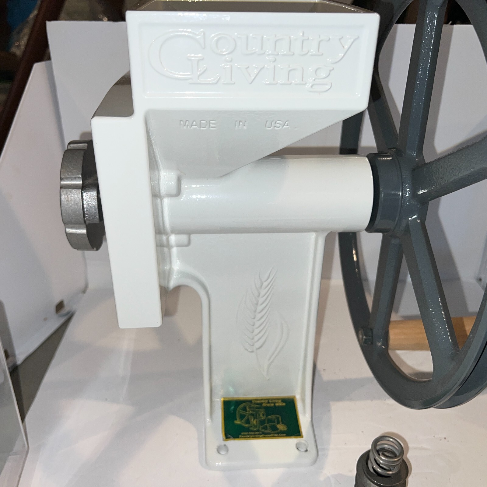 Country Living Hand Crank Grain Mill with Pea/Bean Auger & Handle