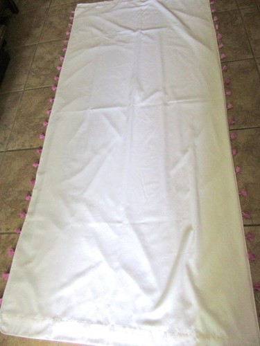 Pillowfort Blackout Curtains 2 White PANELS with Lavender Tassels Each 42x94 EXC - Picture 8 of 10