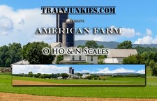 Train Junkies American Farm Model Railroad Backdrop
