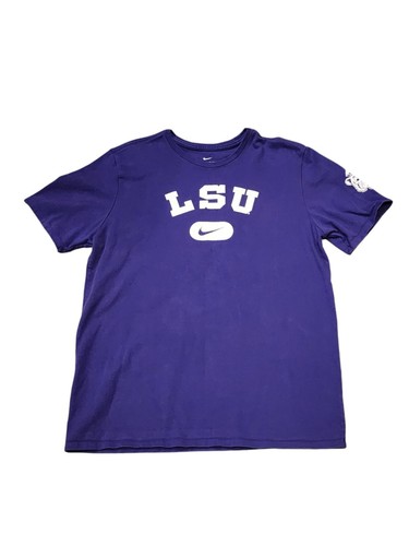 Nike LSU Tigers T-Shirt Mens XLarge Purple Heavyweight Short Sleeves Louisiana - Picture 2 of 9