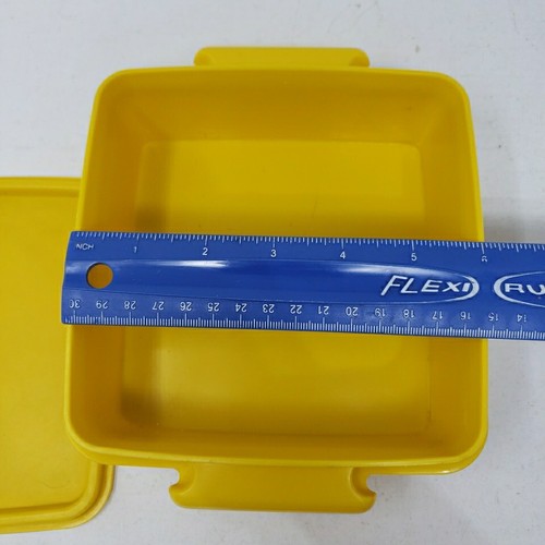 Tupperware 1362 Yellow Container And Lid 1363 Sandwich Storage Vintage - Picture 9 of 10