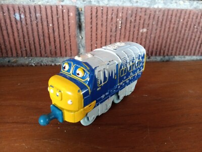 Chuggington Brewster Train Die cast Blue Yellow TOMY Learning Curve Toy Engine
