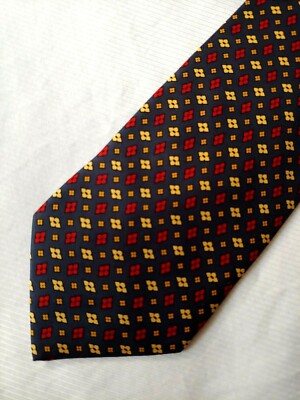 Cravate Homme S.T. Dupont Paris - Soie Bleue à Motifs - Neuve Avec étiquettes