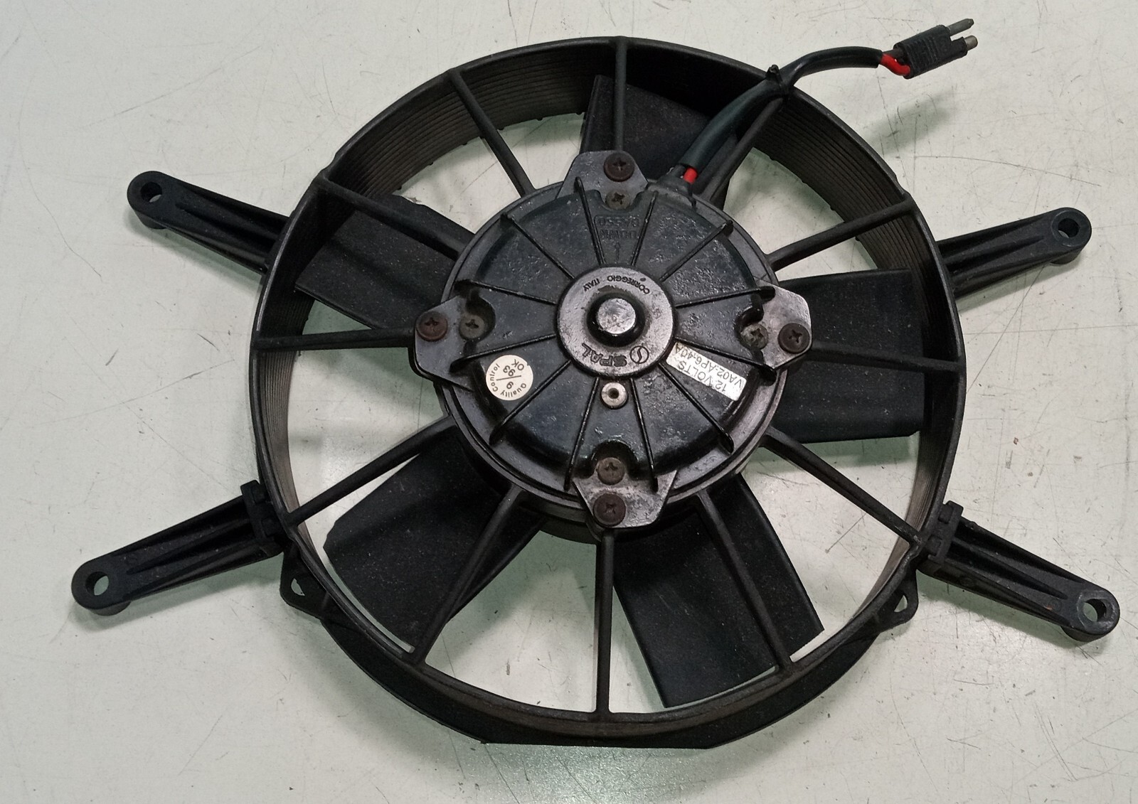 Ferrari 348 Engine Oil Cooler Fan Motor_Shroud_Spal 140808_Italy_GENUINE
