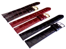 18 19 20 Crocodile calf XL Extra Long Brown Leather watch band strap IW SUISSE