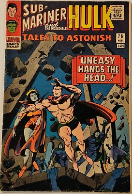 Tales To Astonish #76 Feb 1966 Sub-Mariner & The Hulk - Complete Solid Nice