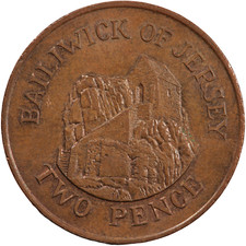 1989 JERSEY TWO 2 PENCE 2p COIN