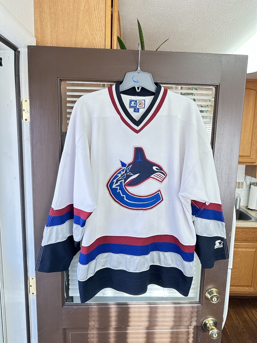Vintage STARTER Vancouver Canucks NHL Hockey Jersey Stitched