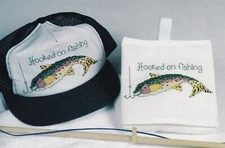 HOOKED ON FISHING Cross-Stitch (Single Pattern From Magazine) Dad, Grandpa