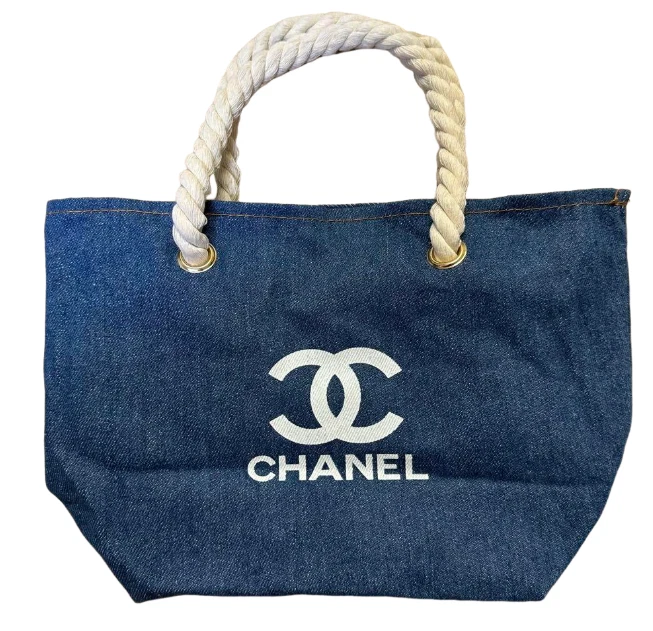 Chanel denim tote bag price discount