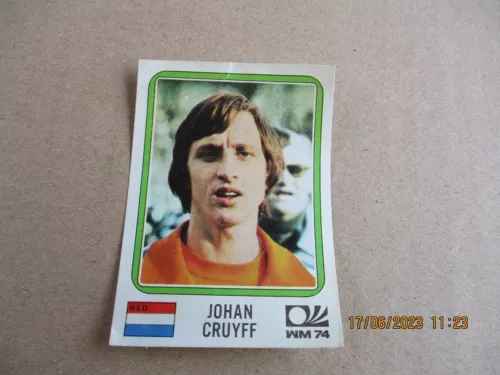 MUNCHEN 74 figurina panini JOHAN CRUYFF olanda   REMOVED-RECUPERATA originale !!