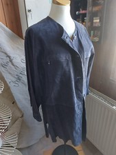 Max Hader   Nubuk Leder- Jacke   Gr. 36   blau   gut erhalten