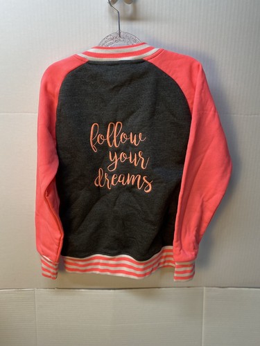 Limited Too Follow Your Dreams Girls Varisty Jacket Size 12 - Picture 3 of 6