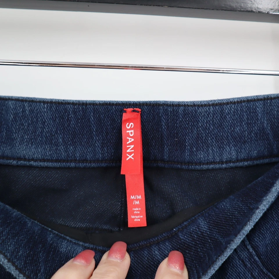 Spanx Ankle Jean-ish Leggings Women M Blue Slimming Control Everyday Casual Boho - Image 2 of 4