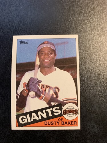 #165 Dusty Baker San Francisco Giants,1985 Topps Baseball Card Cb16 - 第 1/2 張圖片