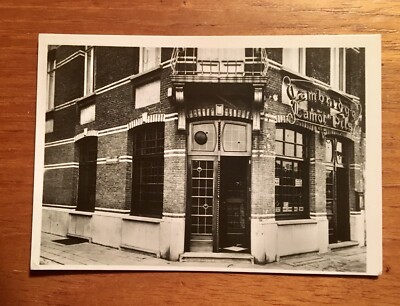 Vintage 50er Jahre RP Trade Visitenkarte ''Cafe Cambridge'' Namenstraat 2 Antwerpen Belgien