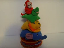 Vintage Leapfrog Musical Circus Stacker Music Box Toy Works Great! Leap Frog