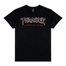 Thrasher Magazine SLASH Logo Skateboard T Shirt BLACK