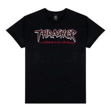 Thrasher Magazine SLASH Logo Skateboard T Shirt BLACK