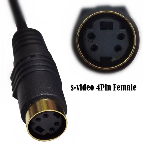 S-Video Mini Din 4-Pin Female to Female Connector Video DVD HDTV Adapter Cable - Picture 2 of 13