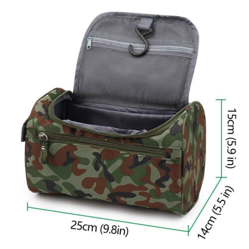 Men Toiletry Bag CAMO Travel Shaving Organizer Hanging Cosmetic Women Makeup Kit - Picture 2 of 27