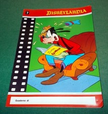Quaderno Pigna a righe anni '70 "DISNEYLANDIA n. 7 copertine Topolino anni '60