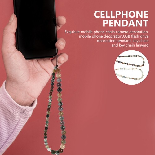 2 Pcs Handy Kette Seile Zum Aufhängen Von Telefonen Lanyard Mit Perlen - Zdjęcie 5 z 12