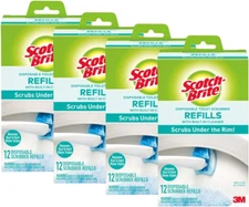 Disposable Toilet Scrubber Refills, Removes Rust & Hard Water Stains, 48 Disposa