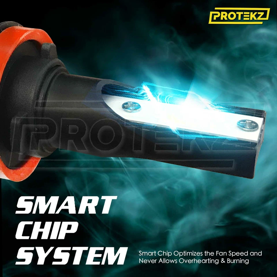 LED 车头灯套件 Protekz Hi Beam H1 6000K 灯泡适用于 2007 - 2012 起亚 RONDO — 第 3/4 张图片