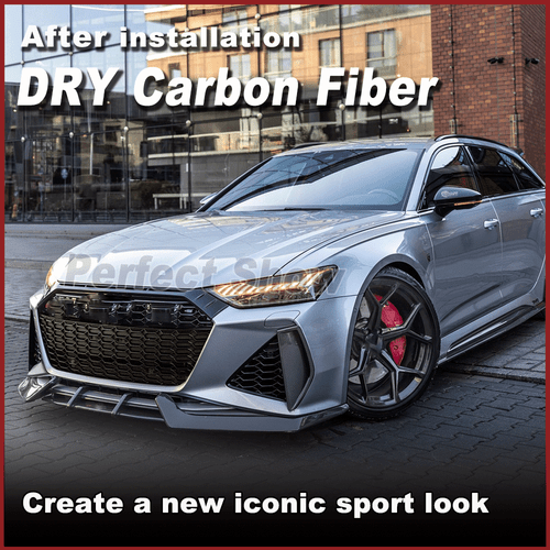 DRY Carbon Lufteinlässe Entlüftung Front Fog Air Vent Fins Für Audi RS6 C8 Avant - Bild 3 von 12