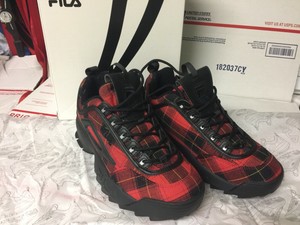 black and red plaid shoes