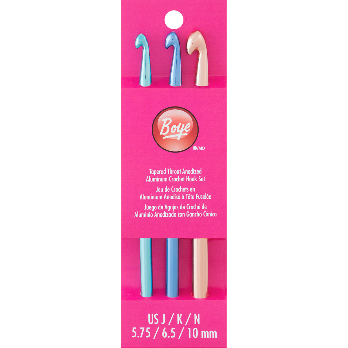 3 Pack Boye Aluminum Crochet Hook SetSizes J10 To N15 6225 eBay