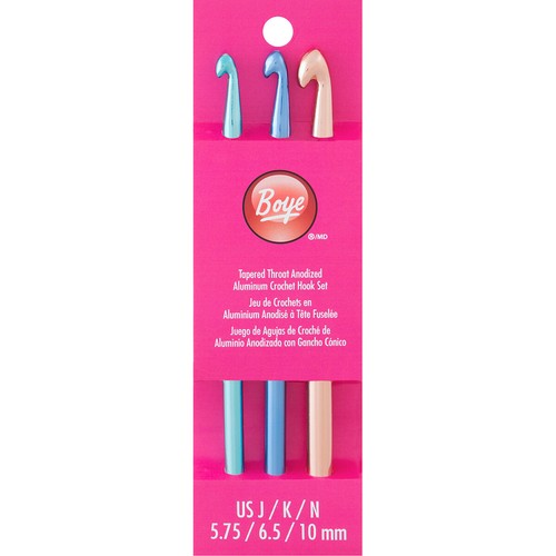 3 Pack Boye Aluminum Crochet Hook SetSizes J10 To N15 6225 eBay