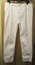 SZ 8 LAUREN RALPH LAUREN WOMEN'S OFF-WHITE COTTON PANT, FRONT POCKETS, GUC