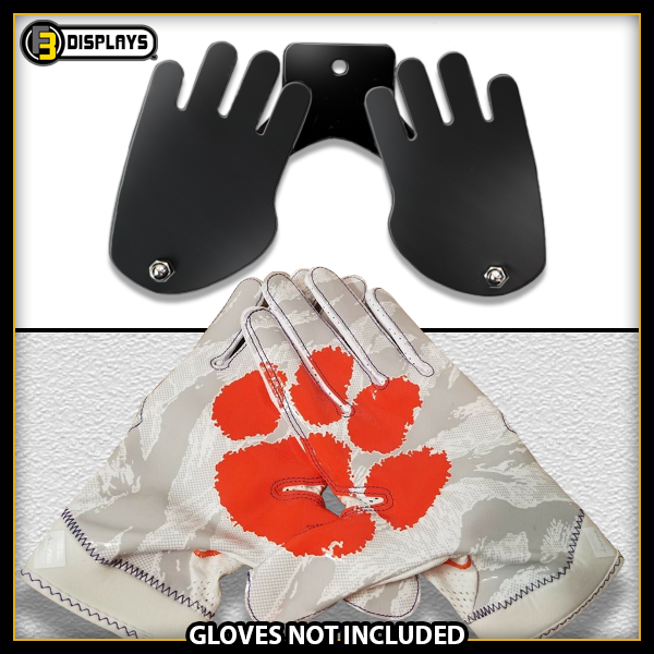 Wall Mount Display Hanger for Clemson Tigers Football Gloves