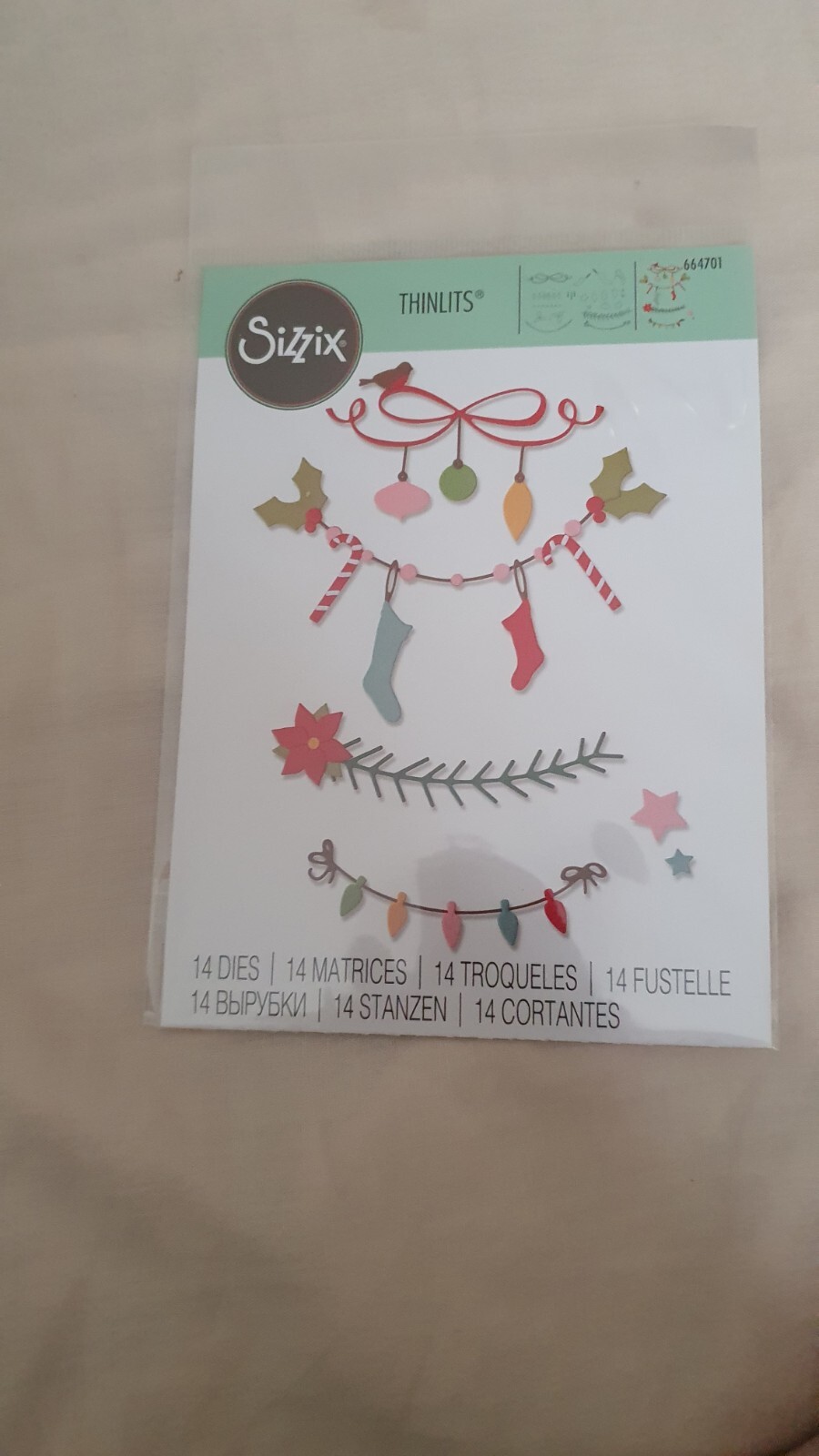 Sizzix Thinlits 14 Die Set - Christmas Borders 664701