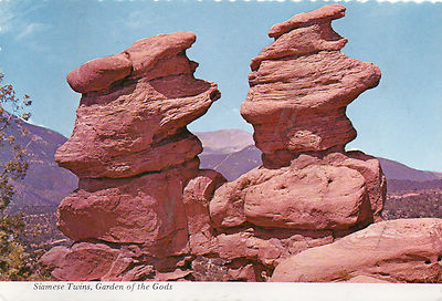  postcard USA  Colorado Siamese Twins, Garden of the Gods    unposted