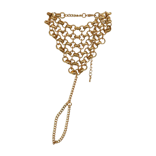 Damen Gold Metall Hand Kette Armband mehrere Glieder verbunden Ring klassischer Look - Bild 5 von 19