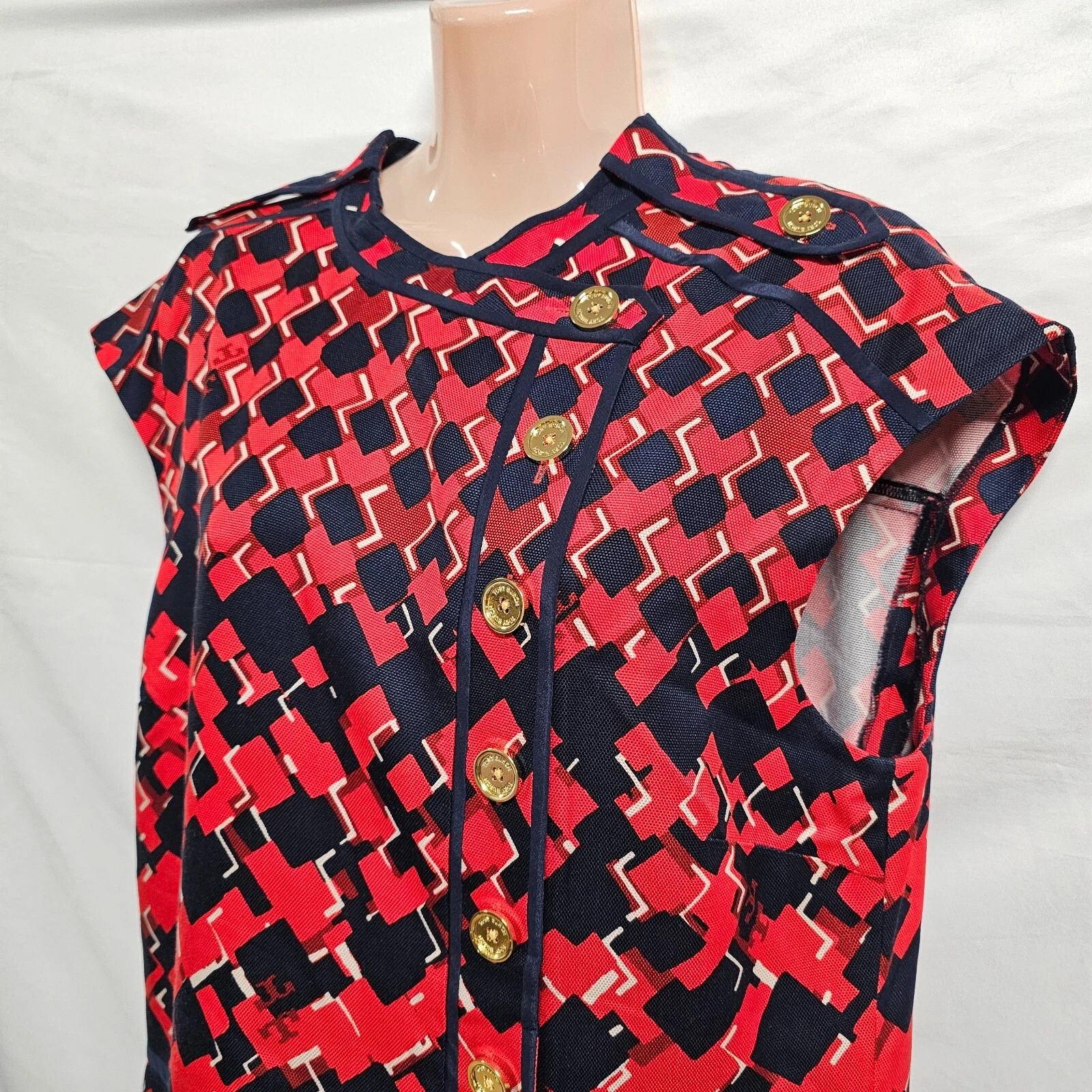 Abito donna Tory Burch Truman plissettato in seta taglia 12
