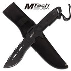 12" COMBAT Hunting KNIFE and Sheath w/Rough Paint Finish Full Tang - MTech — photo 6