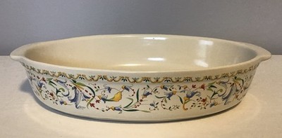 Gien France  Toscano  Pattern Oval Baking Dish/ Server